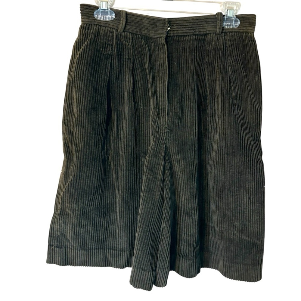 JH Collectibles Shorts Size 12 Vintage Brown Knee-Length A-Line Corduroy Cotton